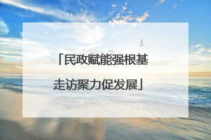 民政赋能强根基 走访聚力促发展