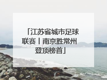 江苏省城市足球联赛丨南京胜常州 登顶榜首