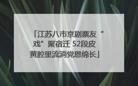 江苏八市京剧票友“戏”聚宿迁 52段皮黄腔里流淌党恩绵长