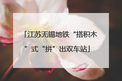 江苏无锡地铁“搭积木”式“拼”出双车站