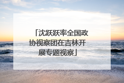 沈跃跃率全国政协视察团在吉林开展专题视察