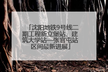 沈阳地铁9号线二期工程新立堡站、建筑大学站—张官屯站区间最新进展