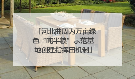河北曲周为万亩绿色“吨半粮”示范基地创建指挥田机制