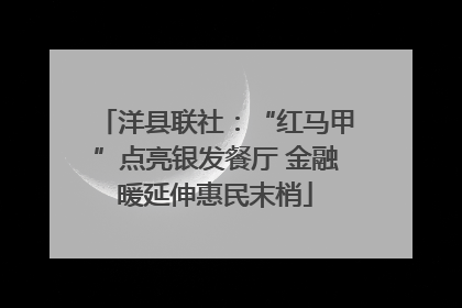 洋县联社：“红马甲”点亮银发餐厅 金融暖延伸惠民末梢