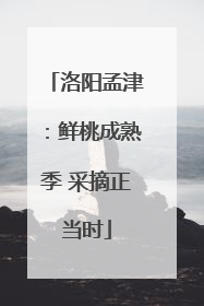 洛阳孟津：鲜桃成熟季 采摘正当时