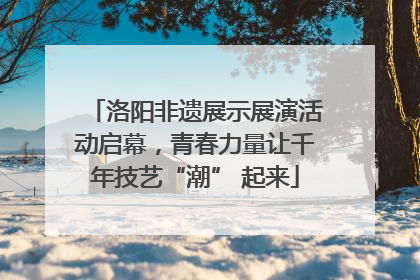 洛阳非遗展示展演活动启幕，青春力量让千年技艺“潮” 起来