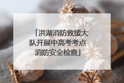 洪湖消防救援大队开展中高考考点消防安全检查