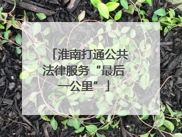 淮南打通公共法律服务“最后一公里”