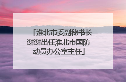 淮北市委副秘书长谢谢出任淮北市国防动员办公室主任