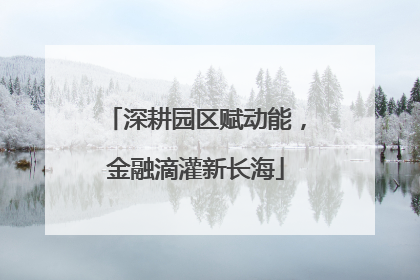 深耕园区赋动能，金融滴灌新长海