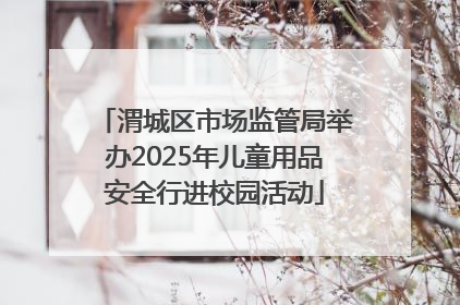 渭城区市场监管局举办2025年儿童用品安全行进校园活动