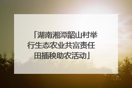 湖南湘潭韶山村举行生态农业共富责任田插秧助农活动