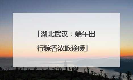 湖北武汉：端午出行粽香浓旅途暖