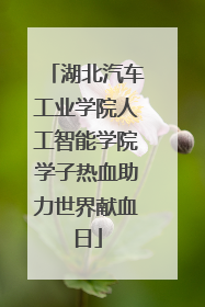 湖北汽车工业学院人工智能学院学子热血助力世界献血日