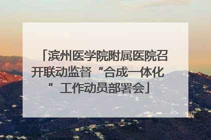 滨州医学院附属医院召开联动监督“合成一体化”工作动员部署会