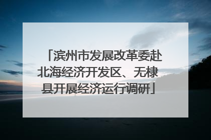 滨州市发展改革委赴北海经济开发区、无棣县开展经济运行调研