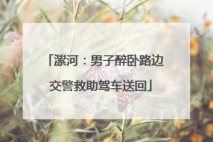 漯河：男子醉卧路边 交警救助驾车送回