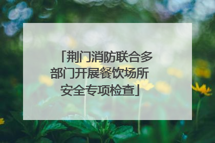 荆门消防联合多部门开展餐饮场所安全专项检查