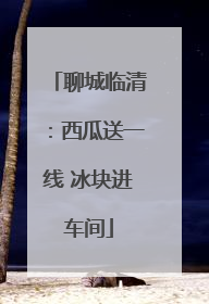 聊城临清：西瓜送一线 冰块进车间