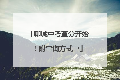 聊城中考查分开始！附查询方式→
