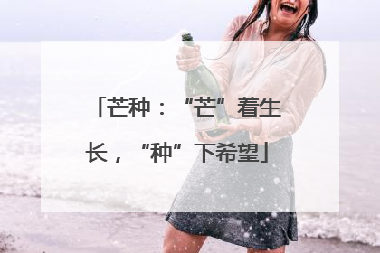 芒种：“芒”着生长，“种”下希望