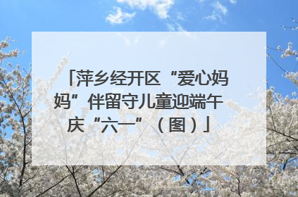 萍乡经开区“爱心妈妈”伴留守儿童迎端午庆“六一”（图）