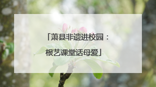 萧县非遗进校园：根艺课堂话母爱