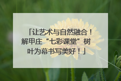 让艺术与自然融合！解甲庄“七彩课堂”树叶为幕书写美好！