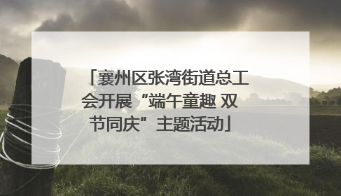 襄州区张湾街道总工会开展“端午童趣 双节同庆”主题活动