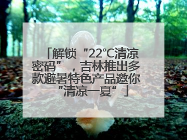 解锁“22℃清凉密码”，吉林推出多款避暑特色产品邀你“清凉一夏”