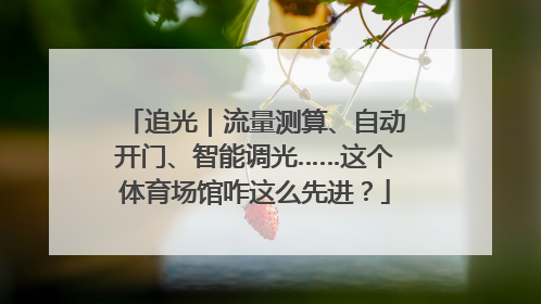 追光｜流量测算、自动开门、智能调光……这个体育场馆咋这么先进？