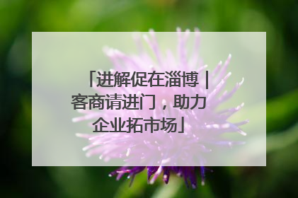 进解促在淄博｜客商请进门，助力企业拓市场