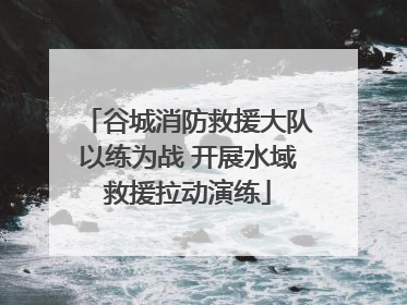 谷城消防救援大队以练为战 开展水域救援拉动演练