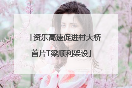 资乐高速促进村大桥首片T梁顺利架设