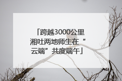 跨越3000公里 湘吐两地师生在“云端”共度端午