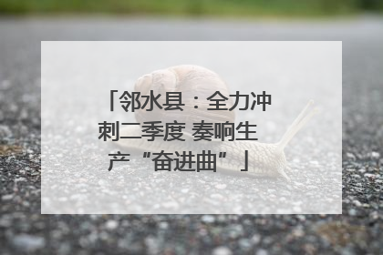 邻水县：全力冲刺二季度 奏响生产“奋进曲”