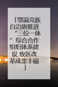 鄂温克族自治旗推进“三位一体”综合合作组织体系建设 牧区改革成果丰硕