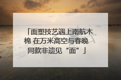 面塑技艺遇上南航木棉 在万米高空与春晚同款非遗见“面”