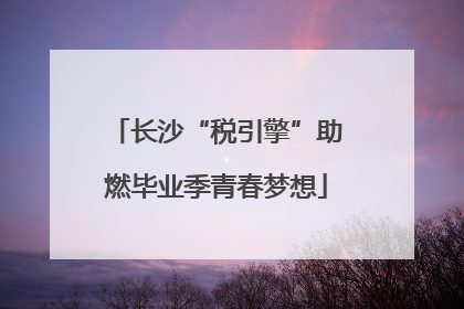 长沙“税引擎”助燃毕业季青春梦想