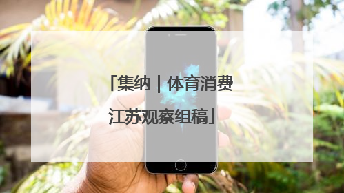 集纳｜体育消费江苏观察组稿
