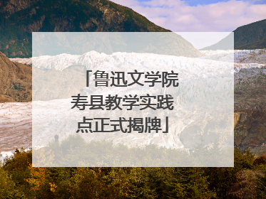 鲁迅文学院寿县教学实践点正式揭牌