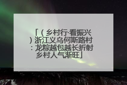 （乡村行·看振兴）浙江义乌何斯路村：龙粽越包越长折射乡村人气渐旺