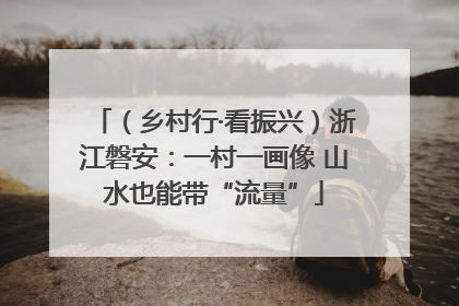 （乡村行·看振兴）浙江磐安：一村一画像 山水也能带“流量”