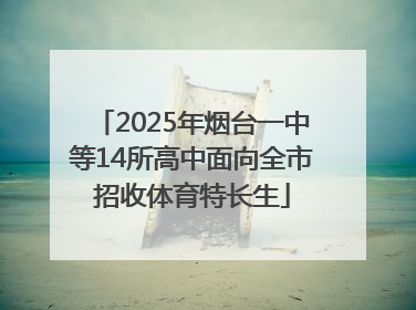 2025年烟台一中等14所高中面向全市招收体育特长生