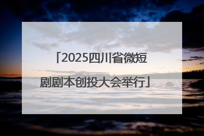 2025四川省微短剧剧本创投大会举行