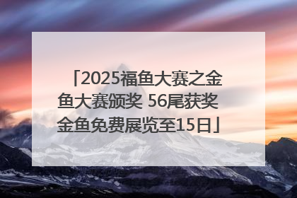 2025福鱼大赛之金鱼大赛颁奖 56尾获奖金鱼免费展览至15日