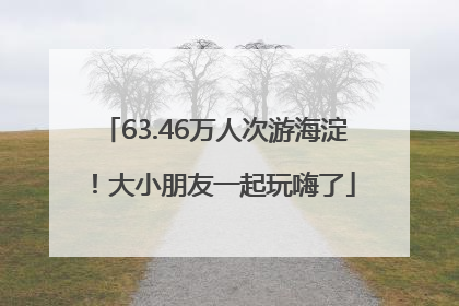 63.46万人次游海淀！大小朋友一起玩嗨了