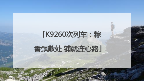 K9260次列车：粽香飘散处 铺就连心路
